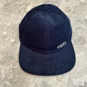Vuori Navy Corduroy Strapback Cap